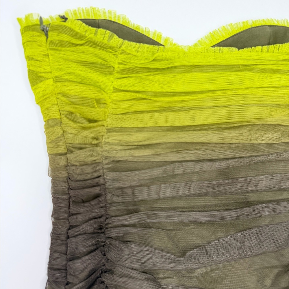 GUC Zara Green Gradient Ombré Tulle Bodysuit Size Small - Picture 5 of 6